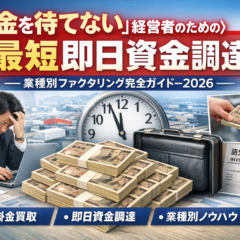 「入金を待てない」経営者のための、最短即日資金調達 ―業種別ファクタリング完全ガイド―2026