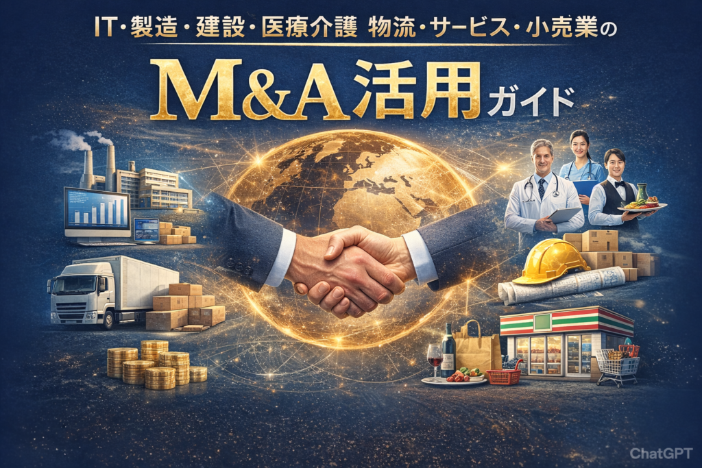 IT・製造・建設・医療介護・物流・サービス・小売業のためのM&A活用ガイド