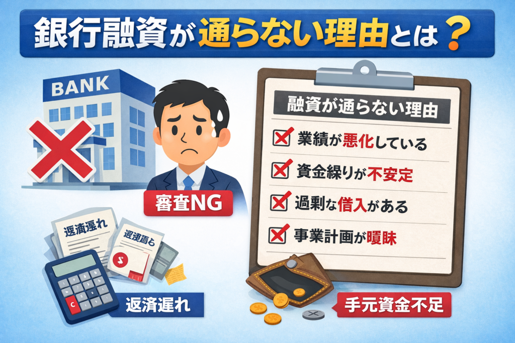 ②銀行融資が通らない5つの主な理由