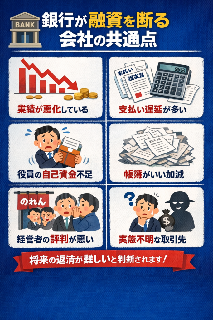 銀行が融資を断る会社の共通点