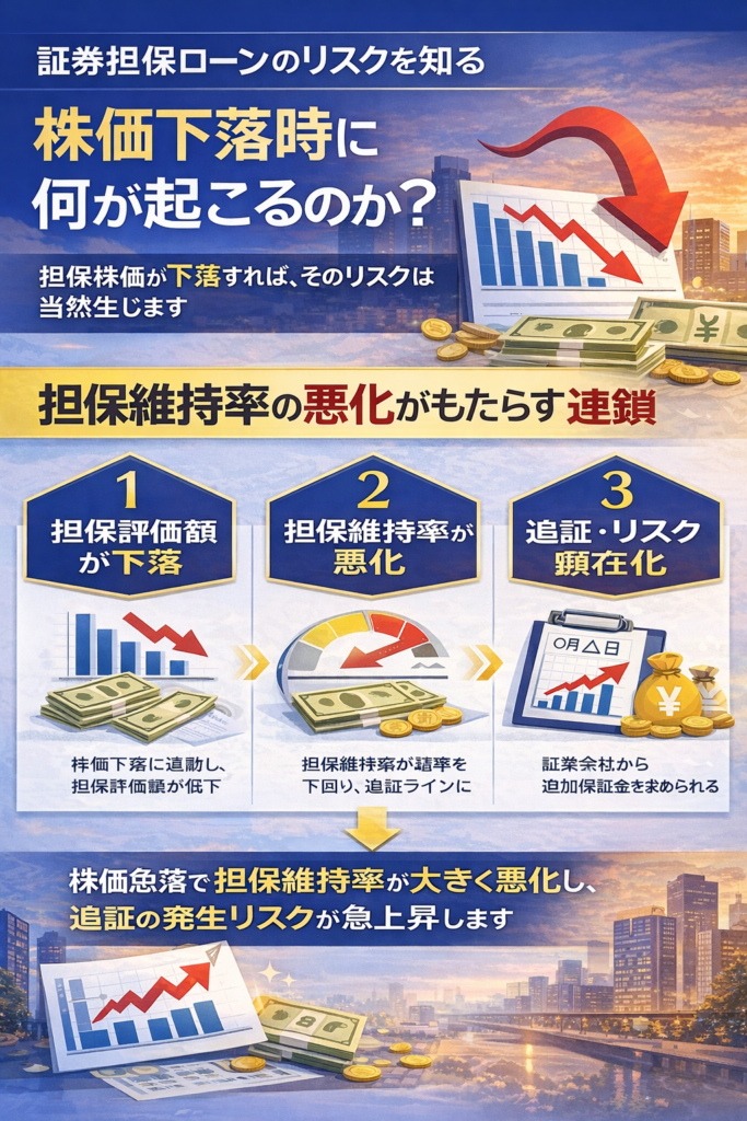 株価下落時に何が起こるのか?