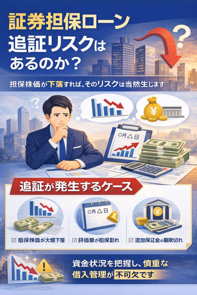 証券担保ローン 追証リスクはあるのか?
