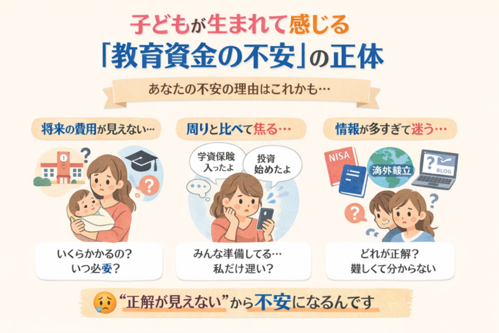 子どもが生まれて感じる「教育資金の不安」の正体