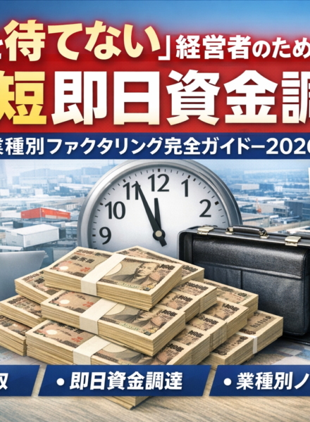 「入金を待てない」経営者のための、最短即日資金調達 ―業種別ファクタリング完全ガイド―2026