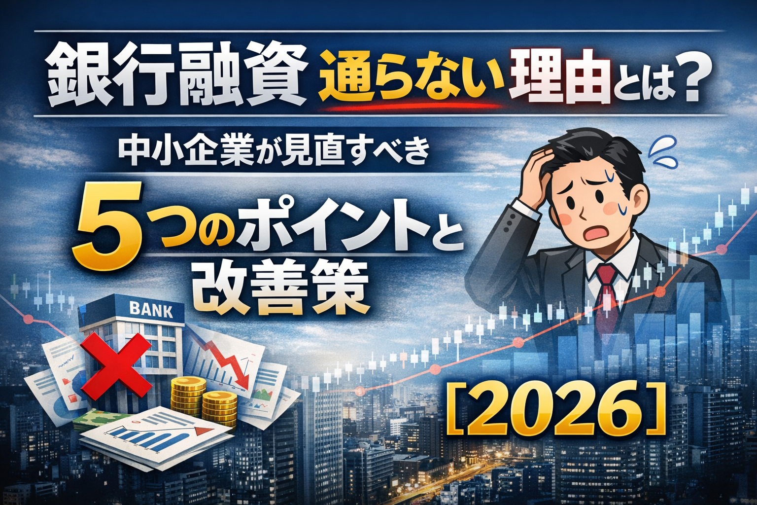 銀行融資 通らない 理由とは？中小企業が見直すべき5つのポイントと改善策【2026】